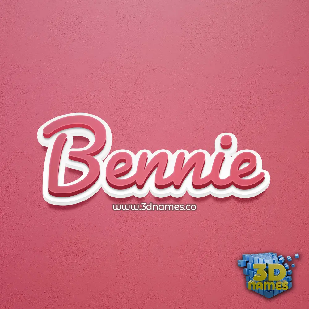 bennie in Red Scribble style - 3D name wallpaper