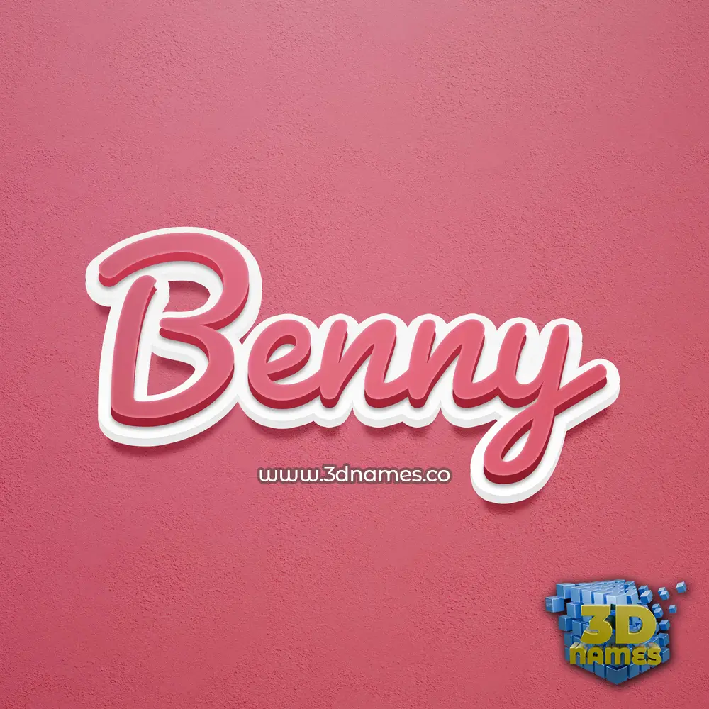 benny in Red Scribble style - 3D name wallpaper