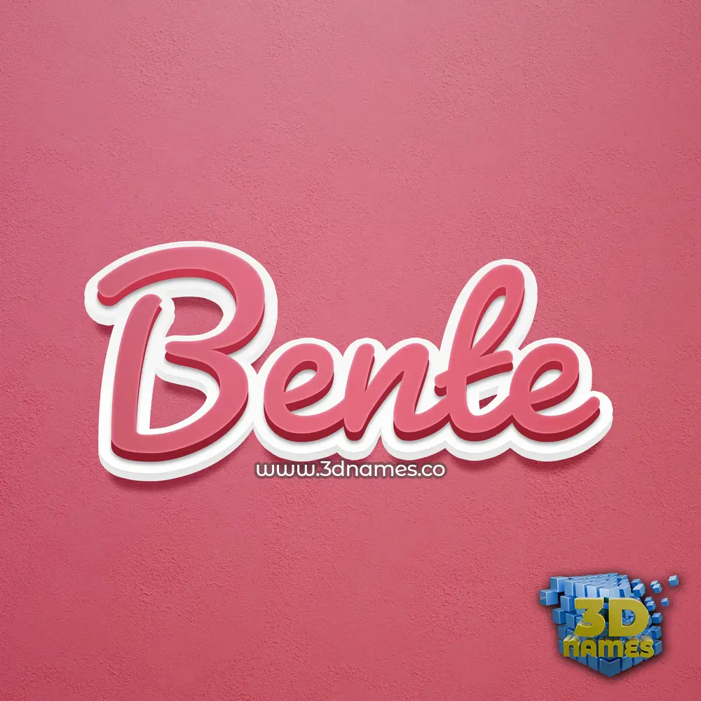 bente in Red Scribble style - 3D name wallpaper