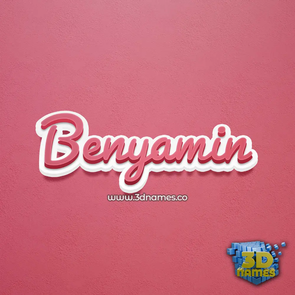 benyamin in Red Scribble style - 3D name wallpaper
