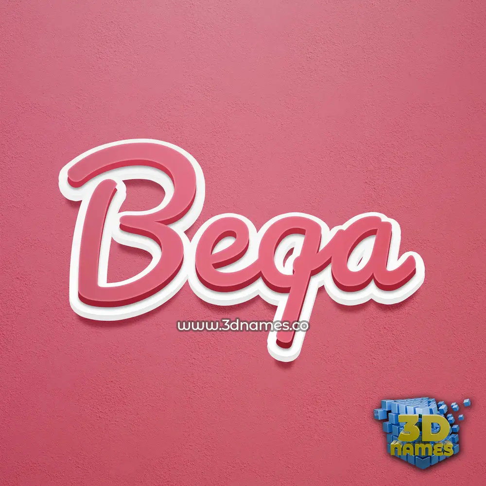 beqa in Red Scribble style - 3D name wallpaper