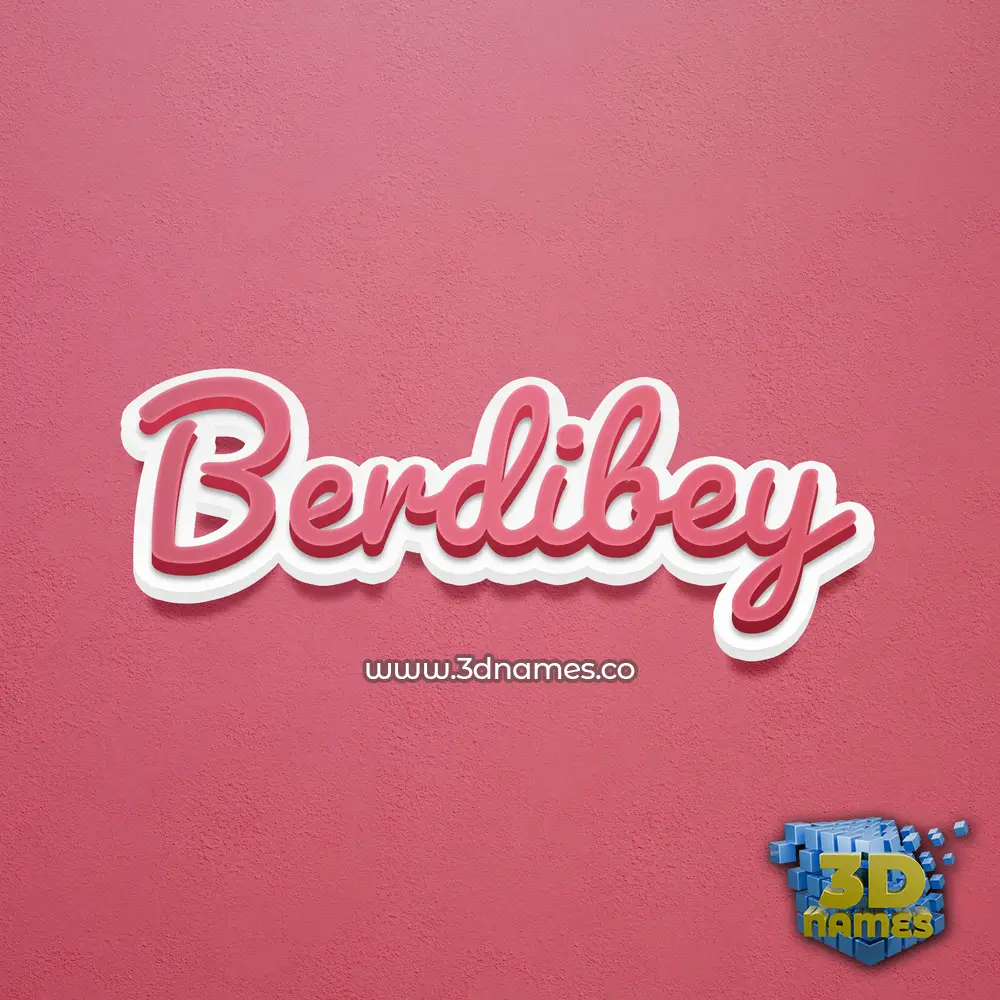 berdibey in Red Scribble style - 3D name wallpaper