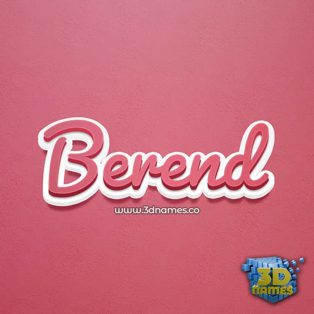berend in Red Scribble style - 3D name wallpaper
