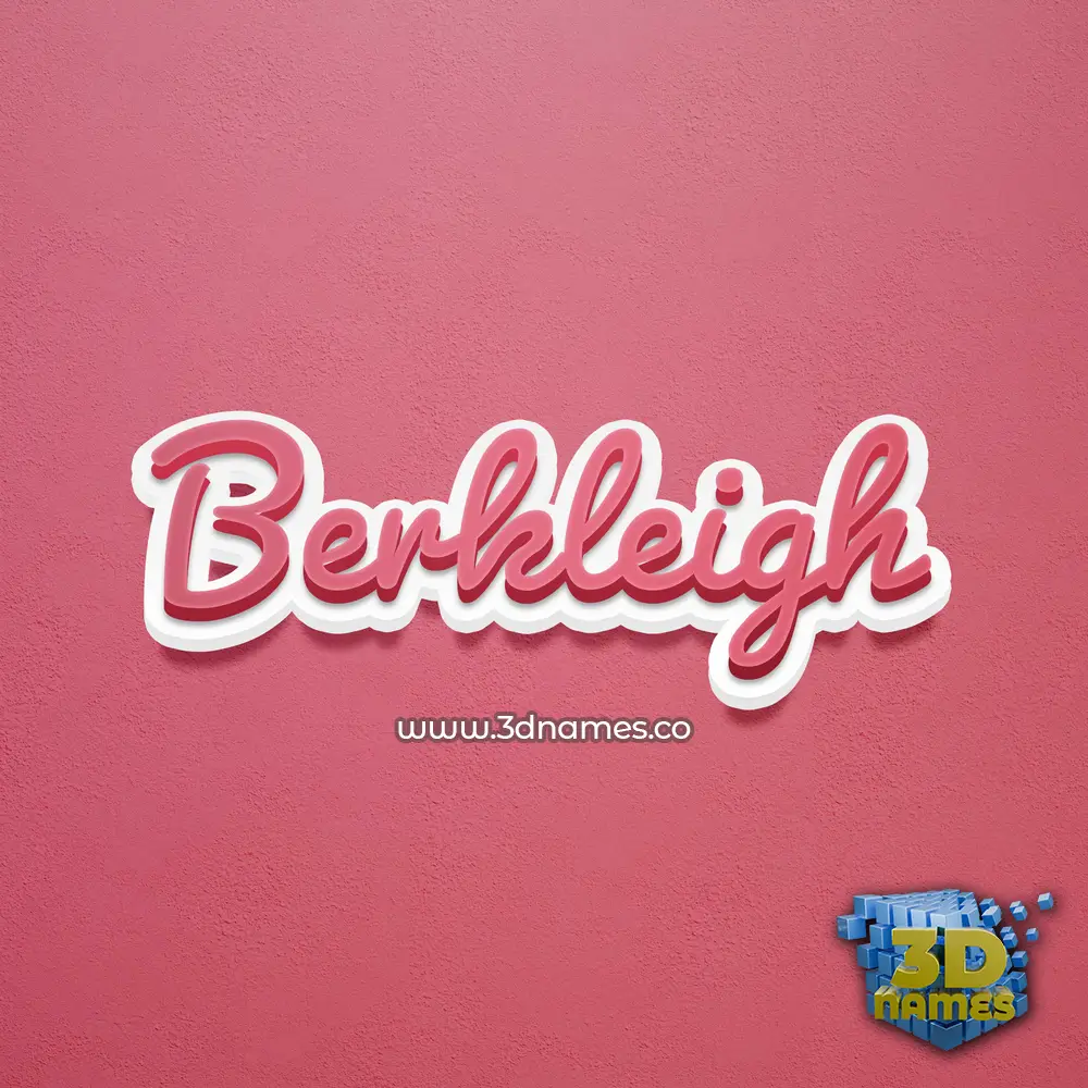 berkleigh in Red Scribble style - 3D name wallpaper