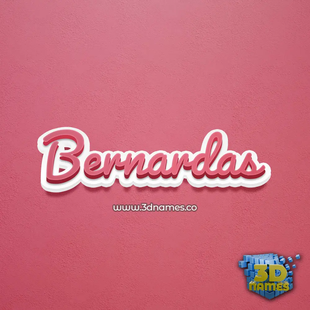 bernardas in Red Scribble style - 3D name wallpaper