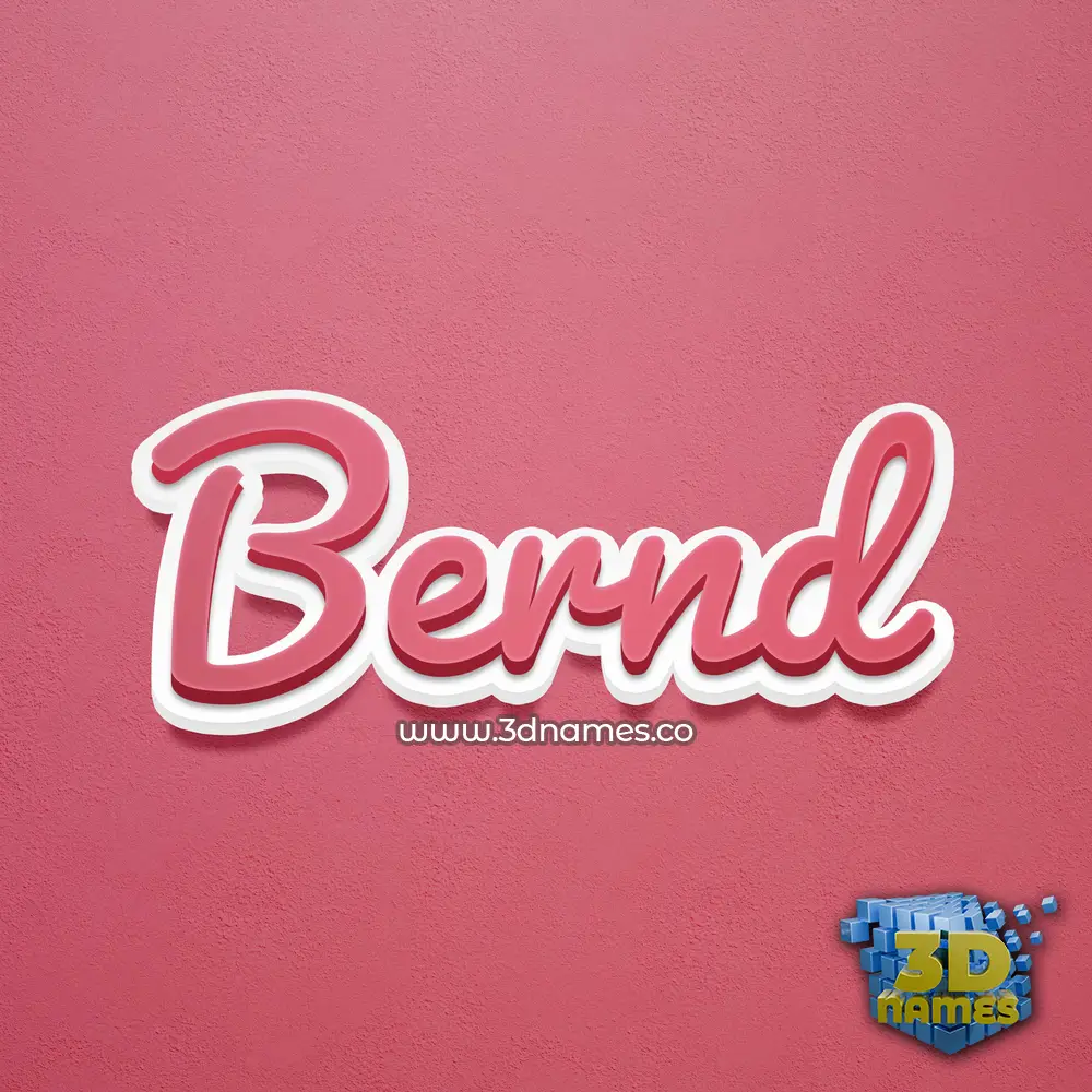 bernd in Red Scribble style - 3D name wallpaper