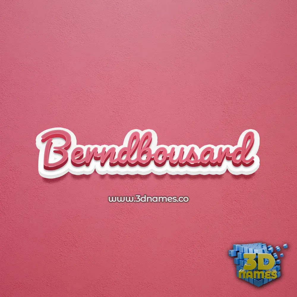 berndbousard in Red Scribble style - 3D name wallpaper
