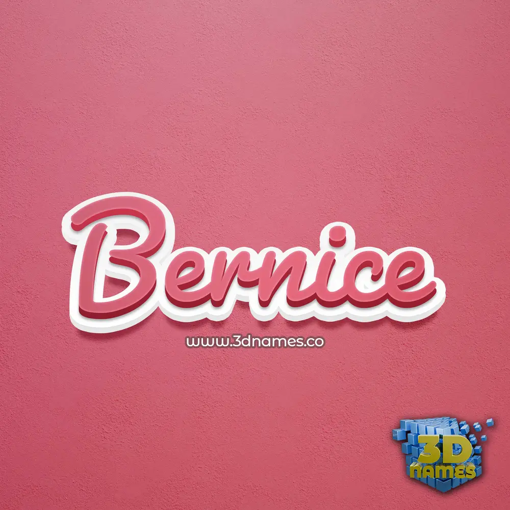bernice in Red Scribble style - 3D name wallpaper