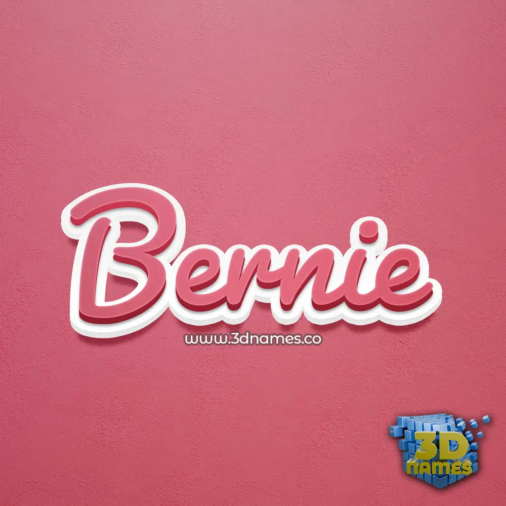 bernie in Red Scribble style - 3D name wallpaper