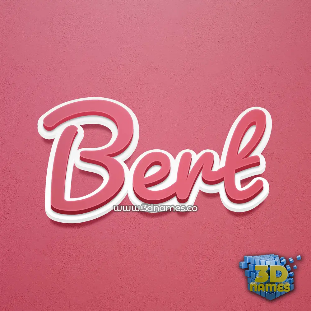 bert in Red Scribble style - 3D name wallpaper