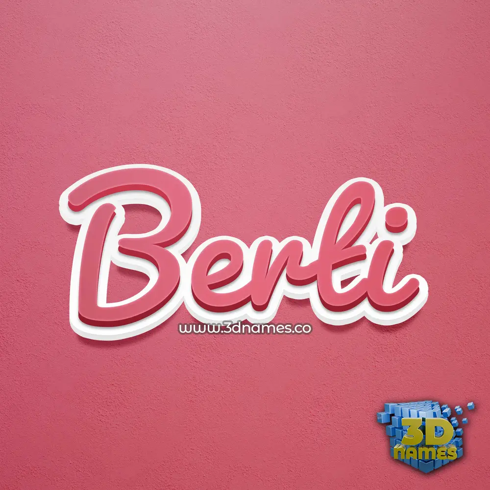 berti in Red Scribble style - 3D name wallpaper