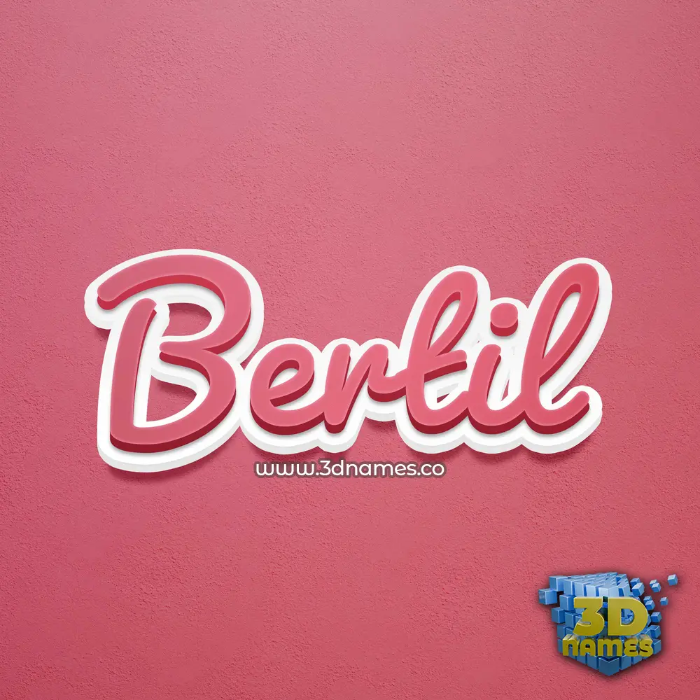 bertil in Red Scribble style - 3D name wallpaper