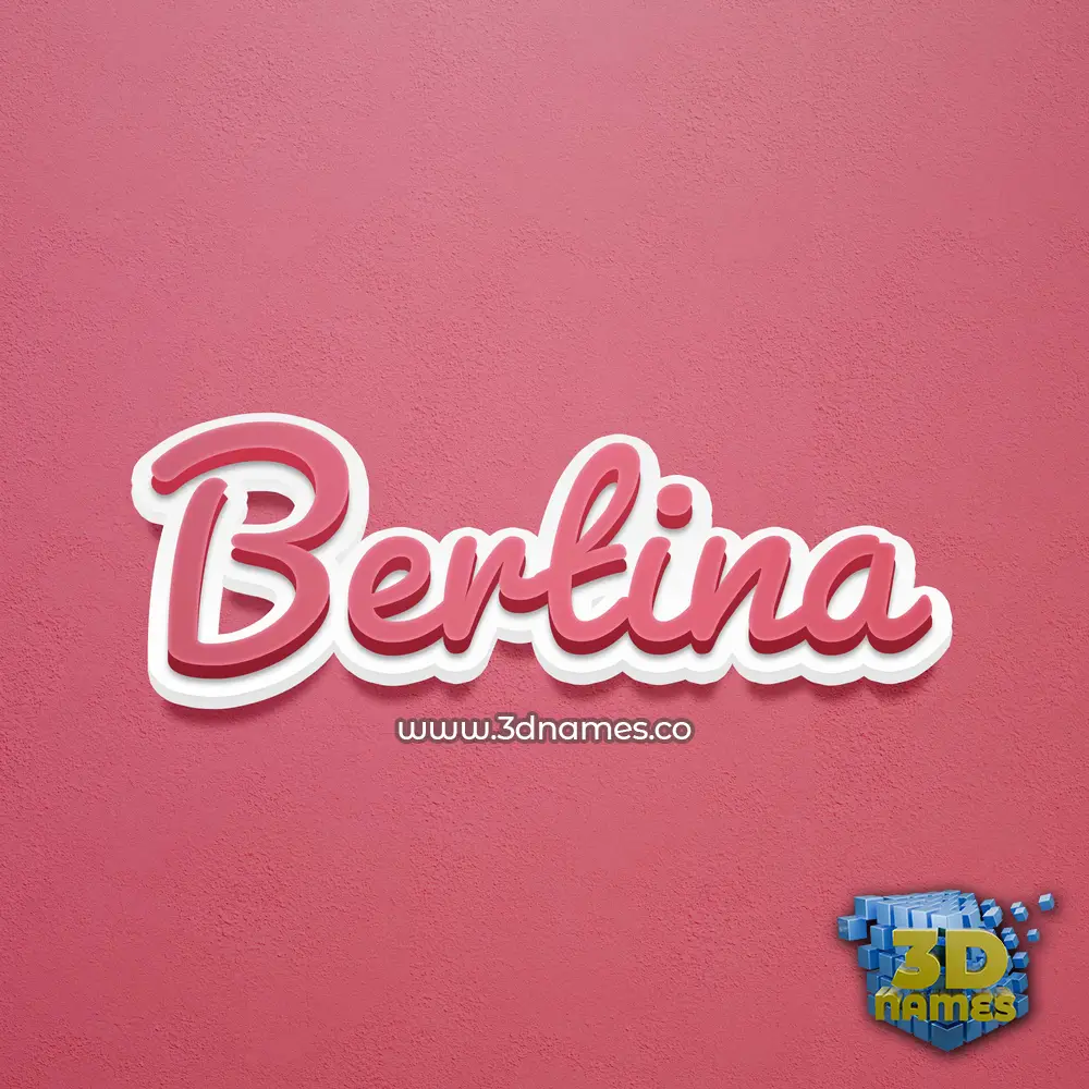 bertina in Red Scribble style - 3D name wallpaper