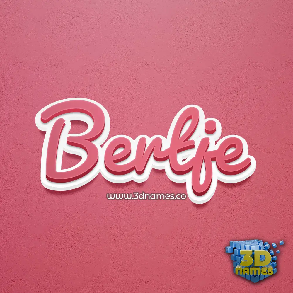 bertje in Red Scribble style - 3D name wallpaper