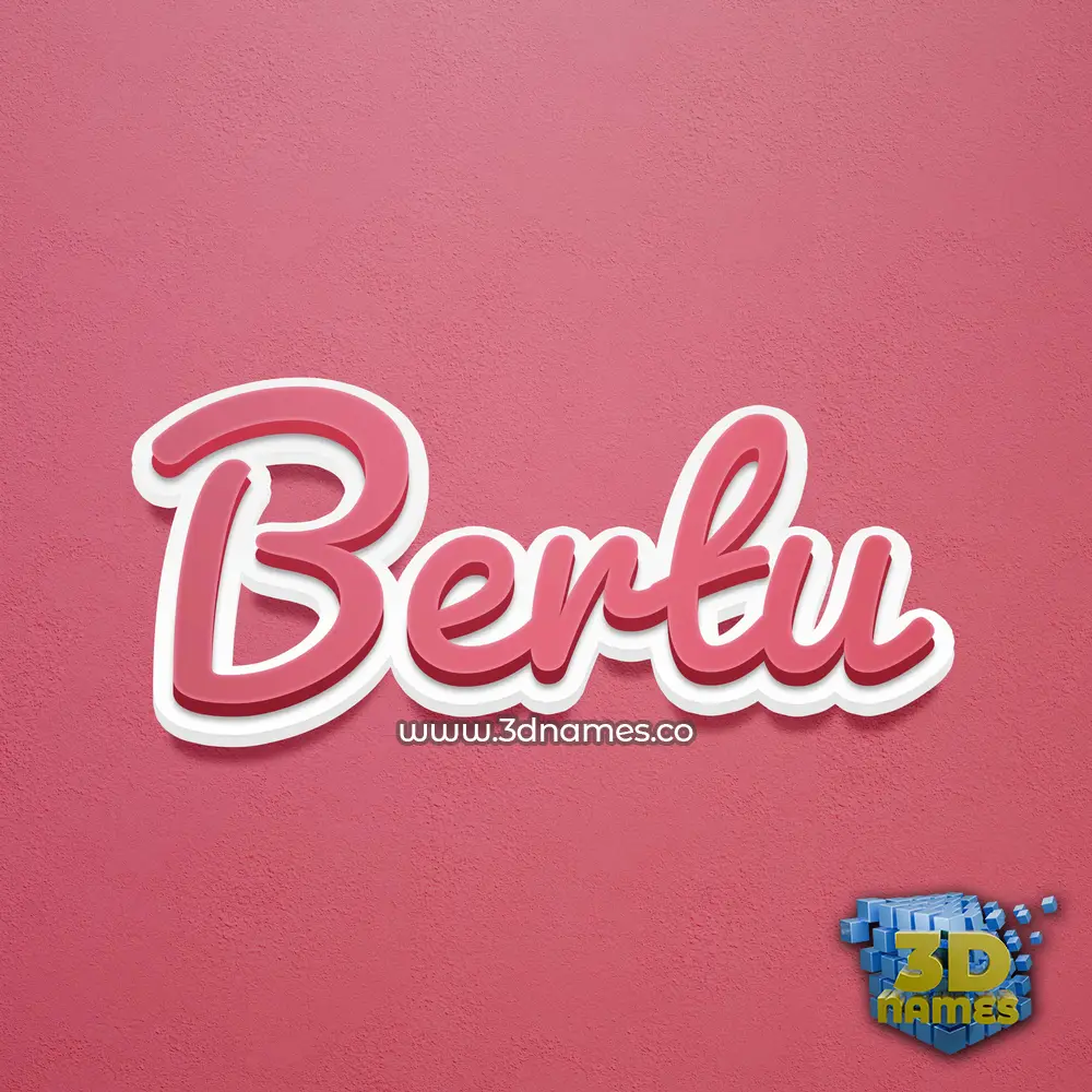 bertu in Red Scribble style - 3D name wallpaper