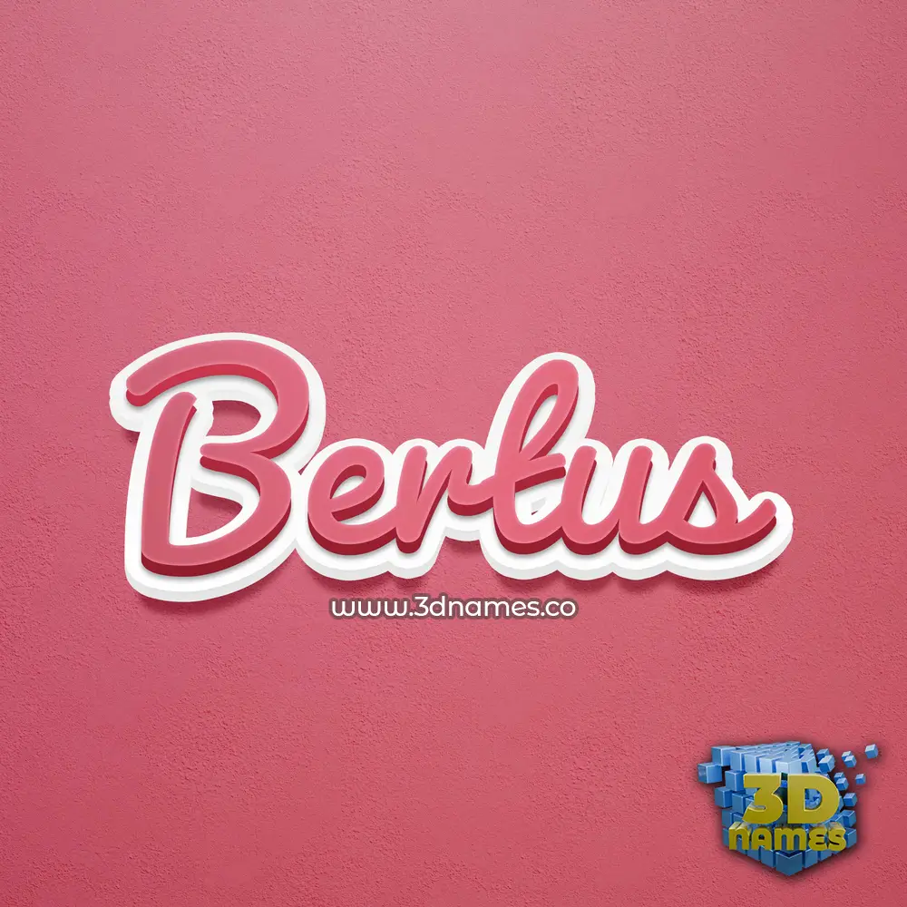 bertus in Red Scribble style - 3D name wallpaper