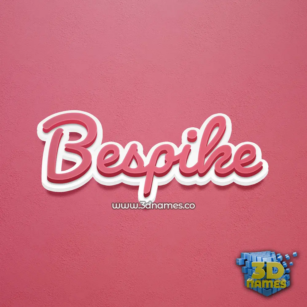 bespike in Red Scribble style - 3D name wallpaper
