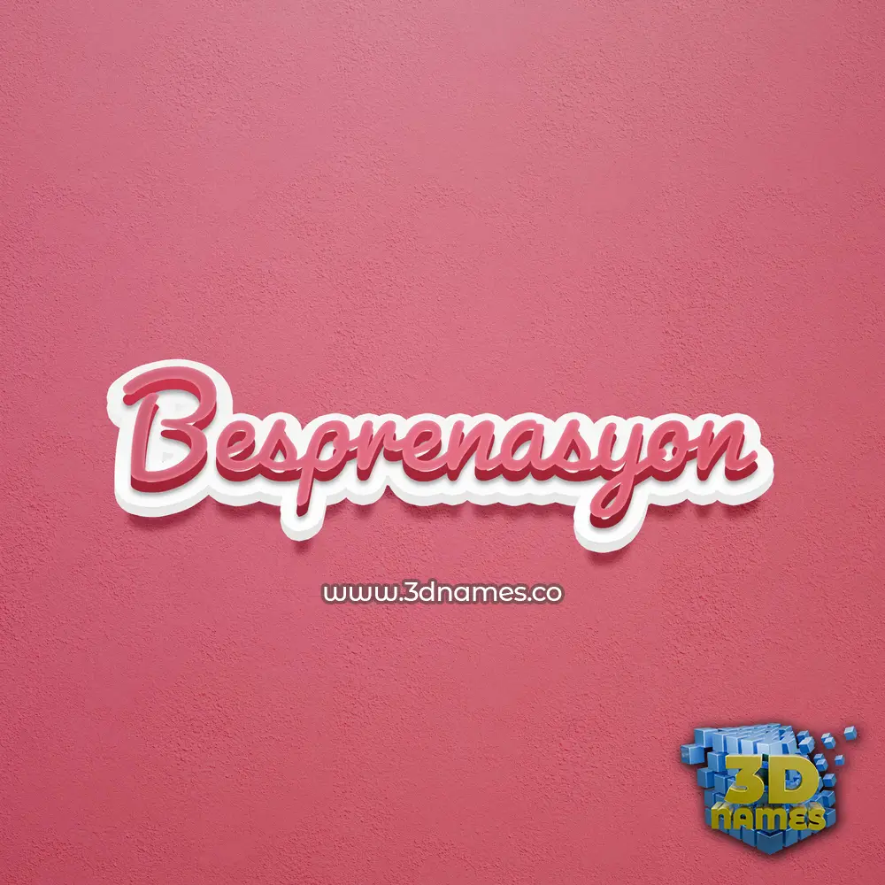besprenasyon in Red Scribble style - 3D name wallpaper