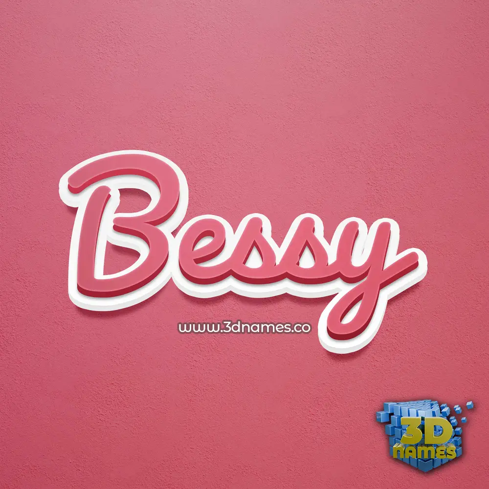 bessy in Red Scribble style - 3D name wallpaper