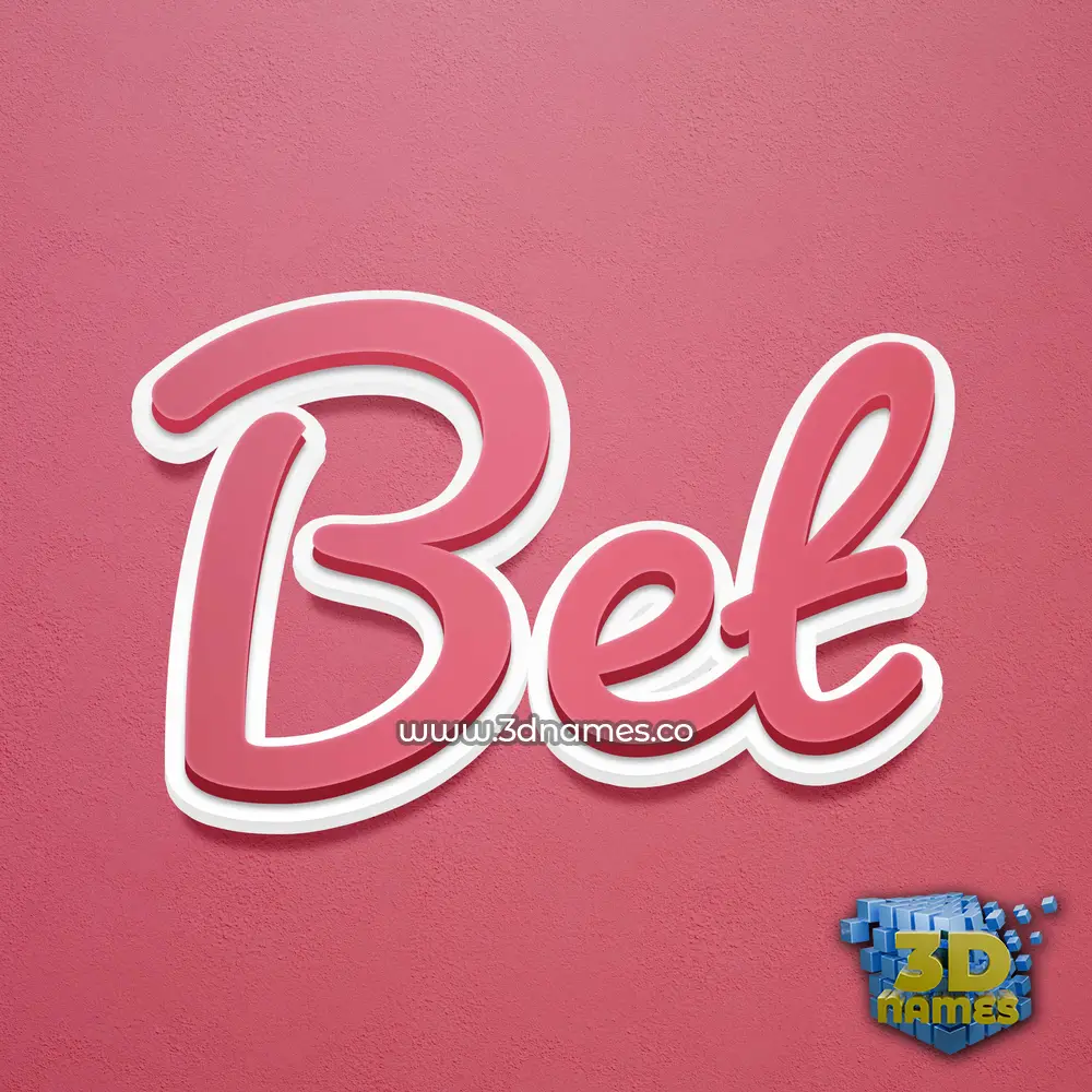 bet in Red Scribble style - 3D name wallpaper