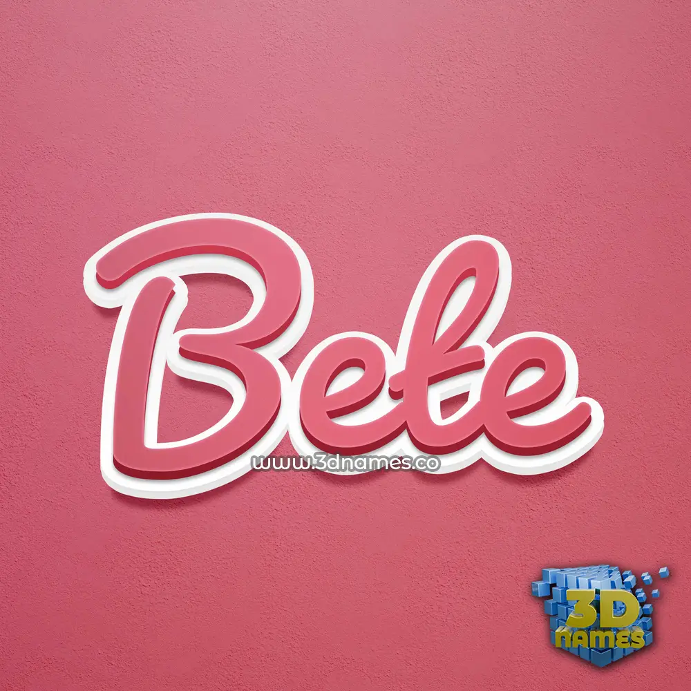 bete in Red Scribble style - 3D name wallpaper