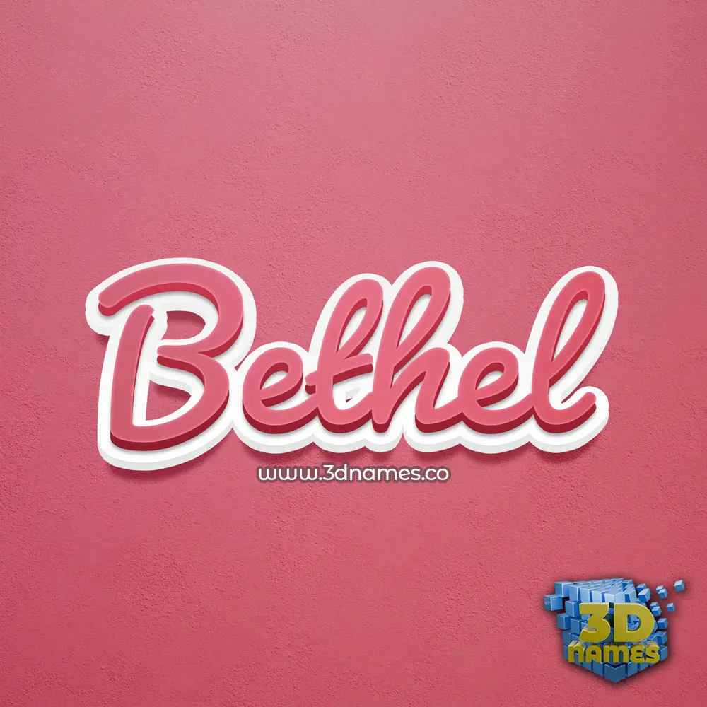 bethel in Red Scribble style - 3D name wallpaper