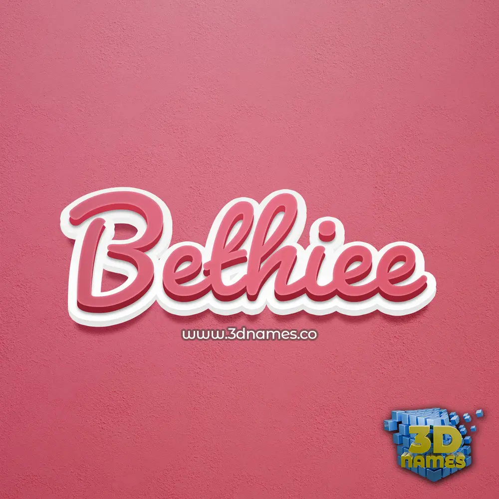 bethiee in Red Scribble style - 3D name wallpaper
