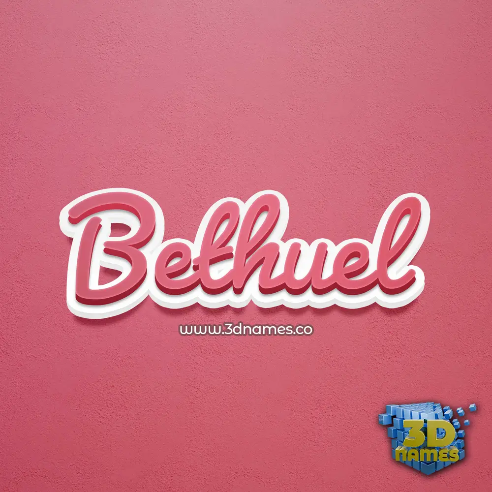 bethuel in Red Scribble style - 3D name wallpaper