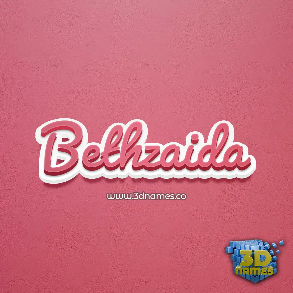 bethzaida in Red Scribble style - 3D name wallpaper