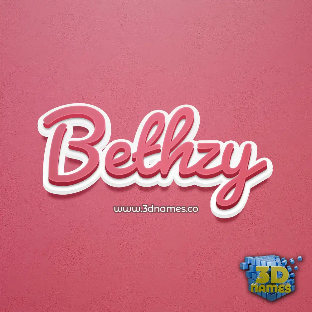 bethzy in Red Scribble style - 3D name wallpaper