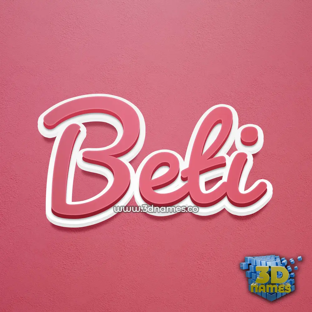 beti in Red Scribble style - 3D name wallpaper