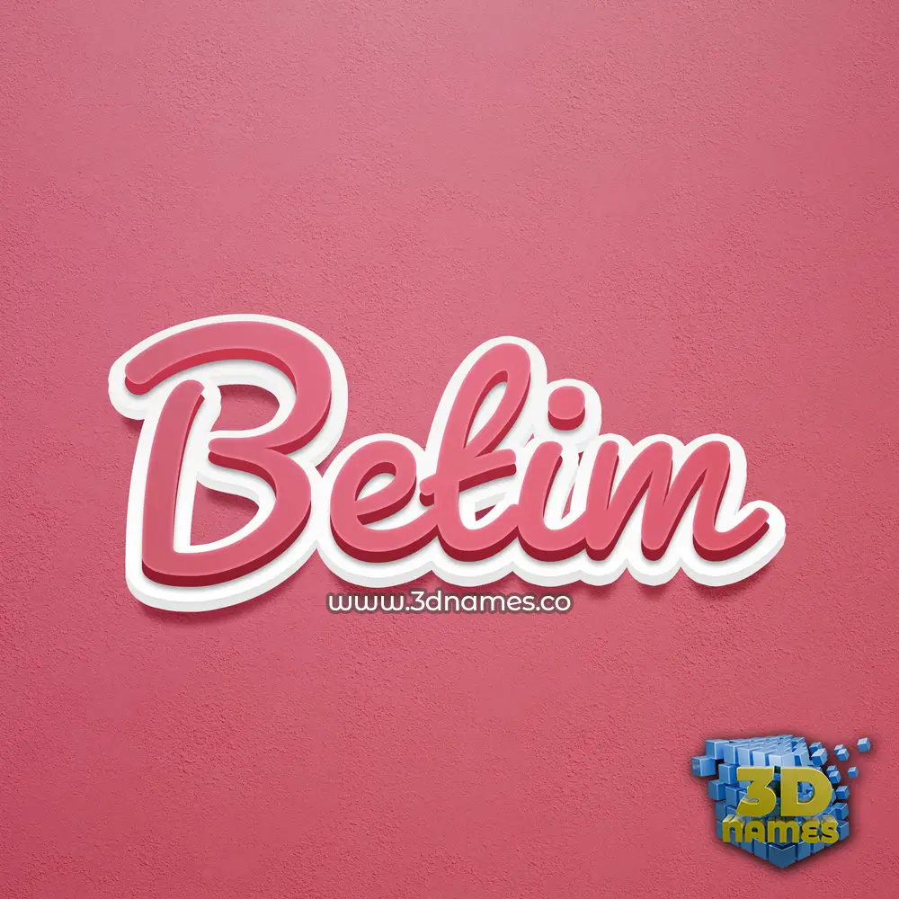 betim in Red Scribble style - 3D name wallpaper