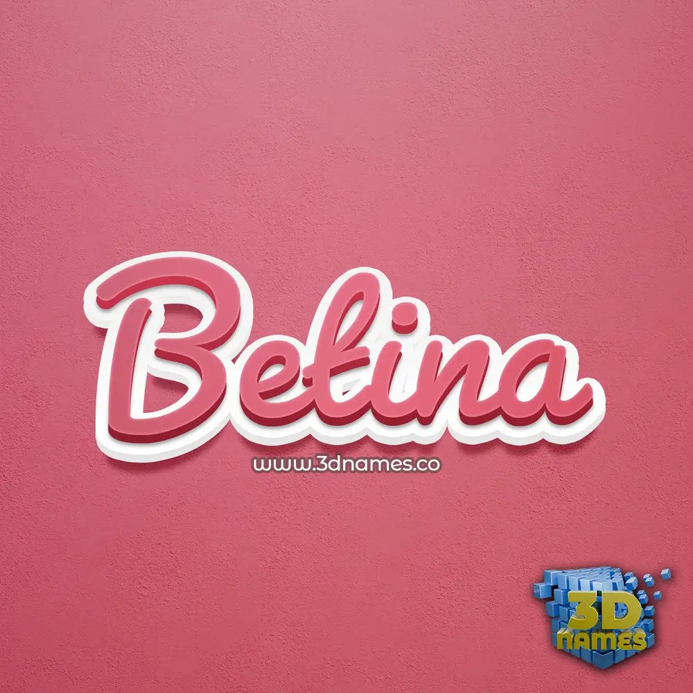betina in Red Scribble style - 3D name wallpaper