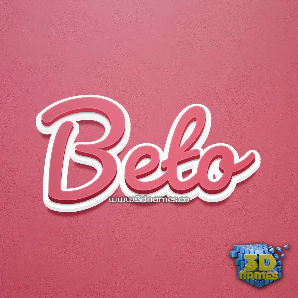 beto in Red Scribble style - 3D name wallpaper