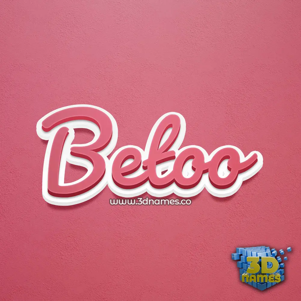 betoo in Red Scribble style - 3D name wallpaper