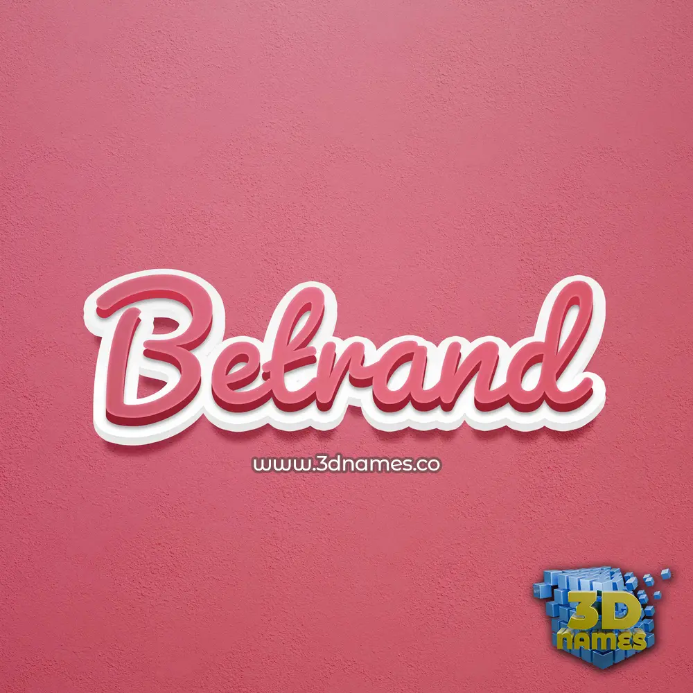 betrand in Red Scribble style - 3D name wallpaper