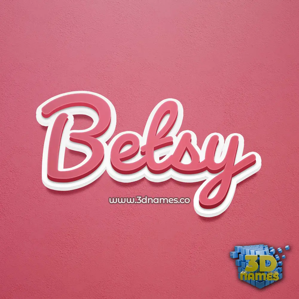 betsy in Red Scribble style - 3D name wallpaper