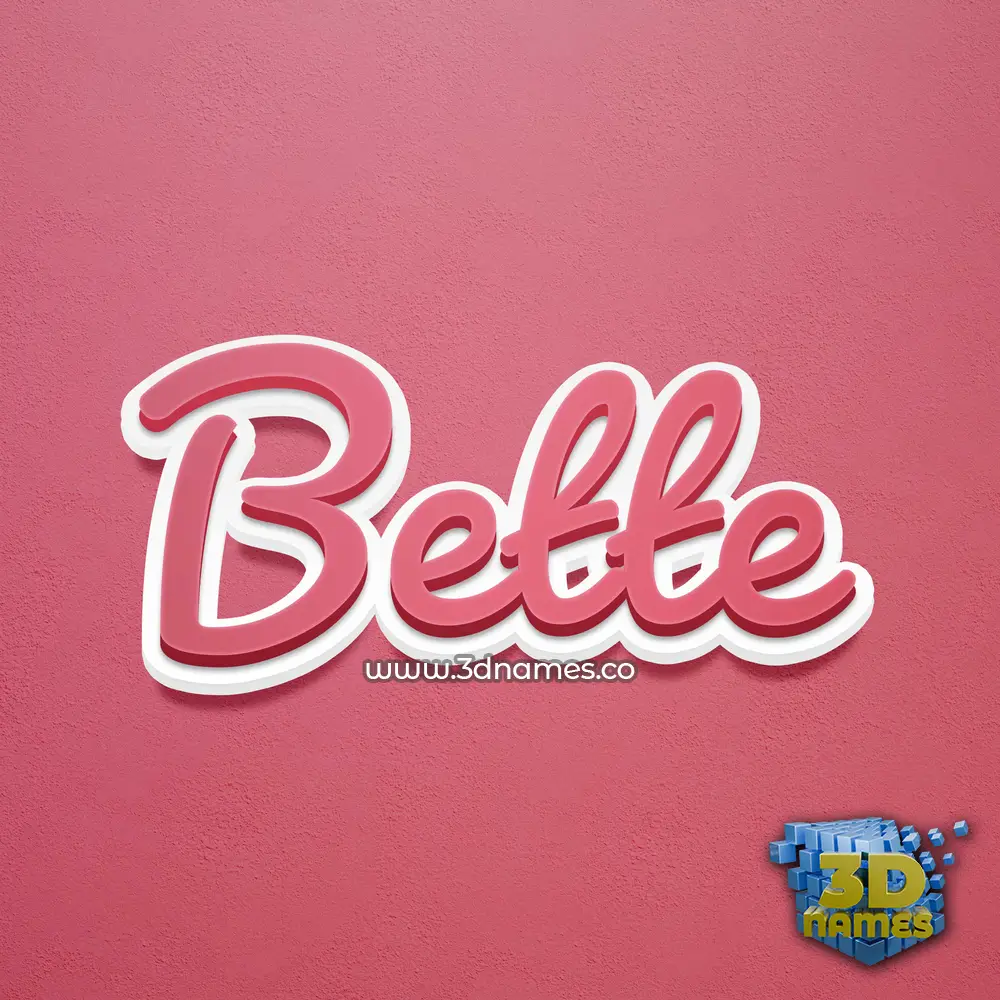 bette in Red Scribble style - 3D name wallpaper