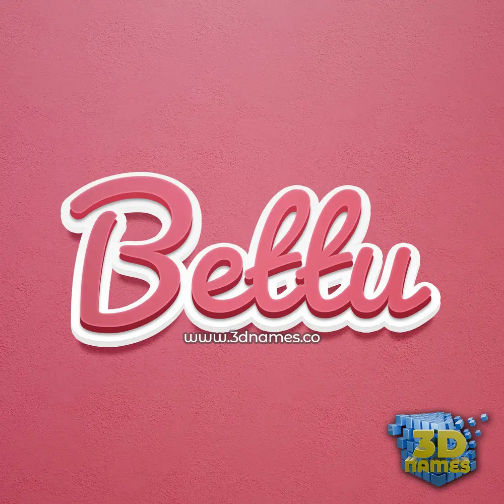 bettu in Red Scribble style - 3D name wallpaper