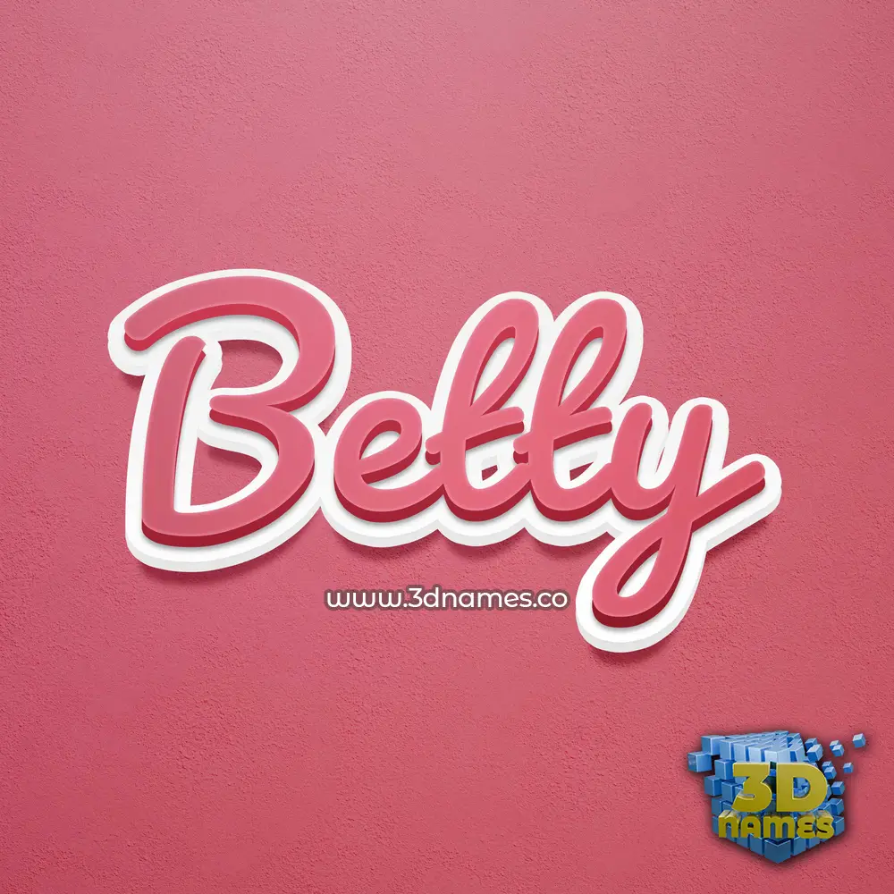 betty in Red Scribble style - 3D name wallpaper