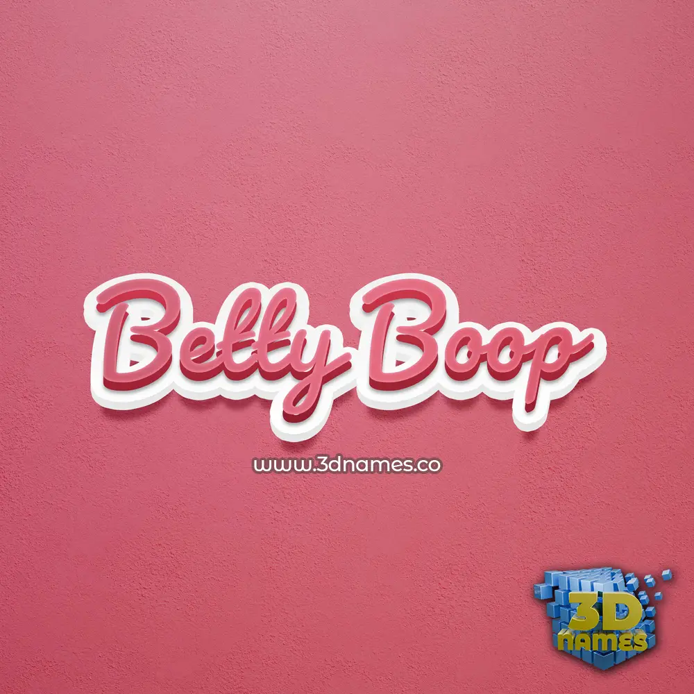 betty boop in Red Scribble style - 3D name wallpaper