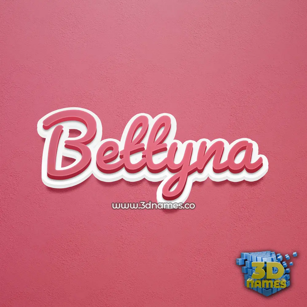 bettyna in Red Scribble style - 3D name wallpaper