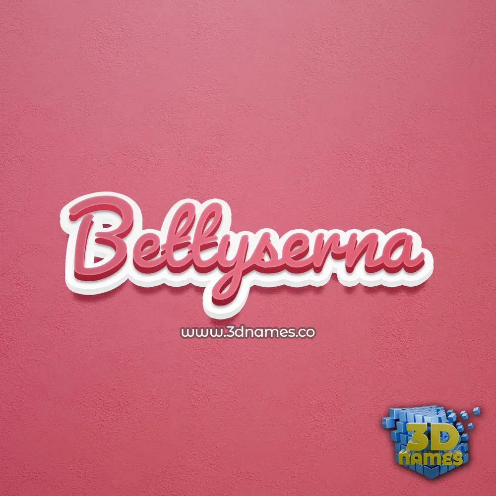 bettyserna in Red Scribble style - 3D name wallpaper