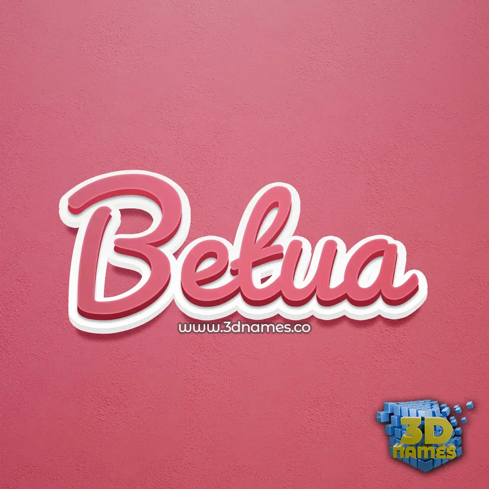 betua in Red Scribble style - 3D name wallpaper