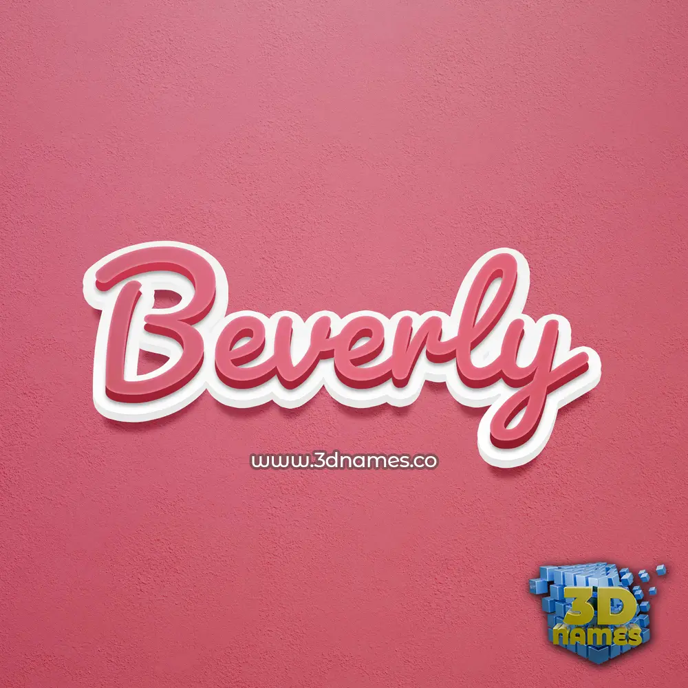 beverly in Red Scribble style - 3D name wallpaper