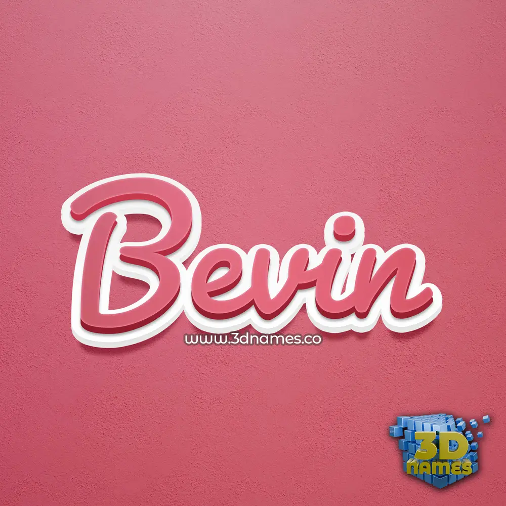 bevin in Red Scribble style - 3D name wallpaper