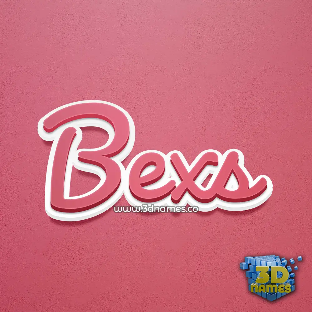 bexs in Red Scribble style - 3D name wallpaper