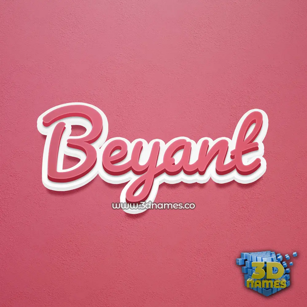 beyant in Red Scribble style - 3D name wallpaper