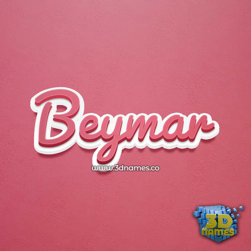 beymar in Red Scribble style - 3D name wallpaper