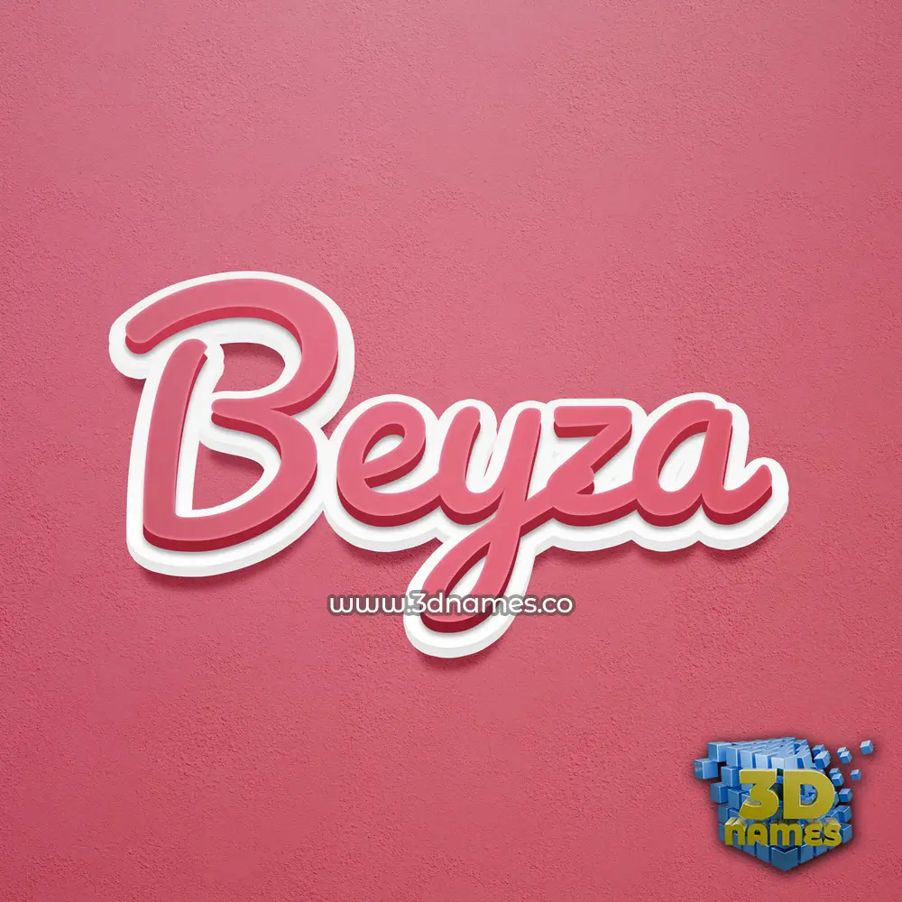 beyza in Red Scribble style - 3D name wallpaper